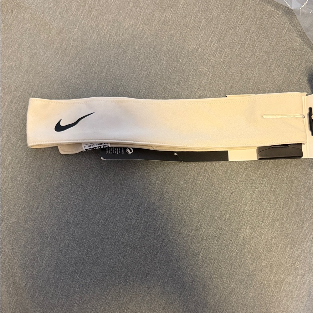 Nike Beige Tie Headband with Black Logo NWT